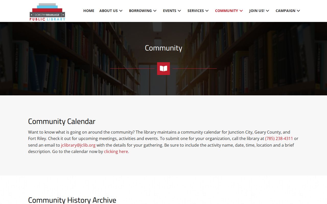 Junction City city directory library community history collection